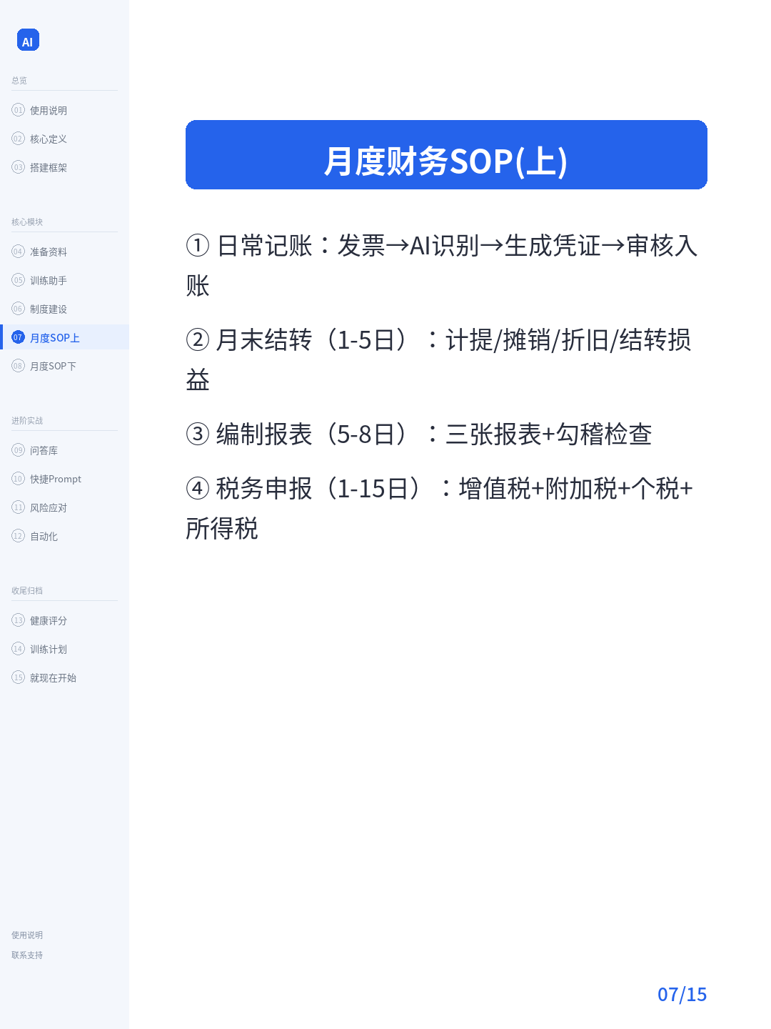 卡片07：流程SOP上